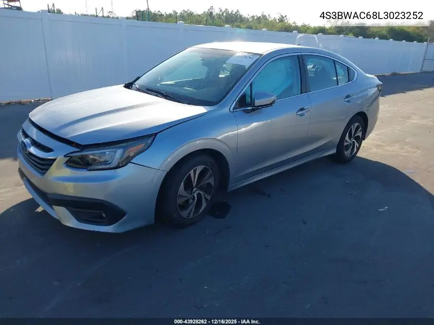4S3BWAC68L3023252 2020 Subaru Legacy Premium