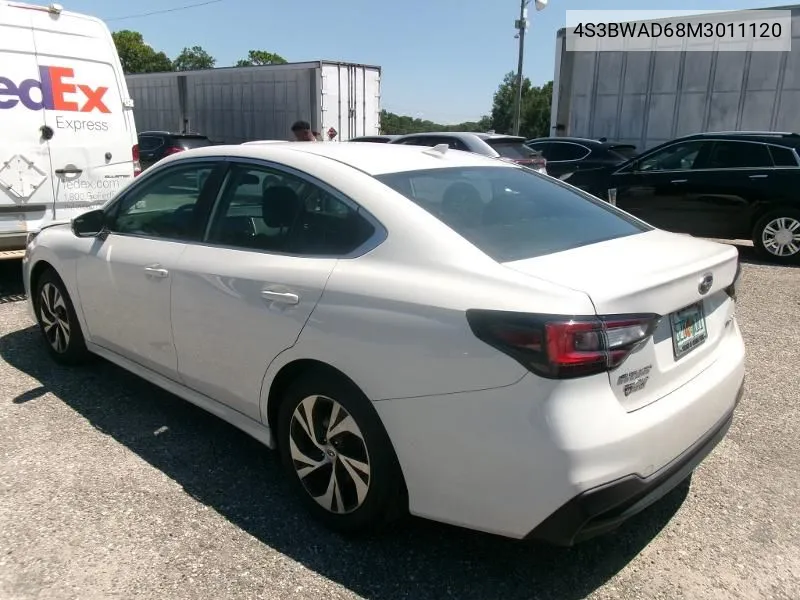 2021 Subaru Legacy Premium VIN: 4S3BWAD68M3011120 Lot: 40226054