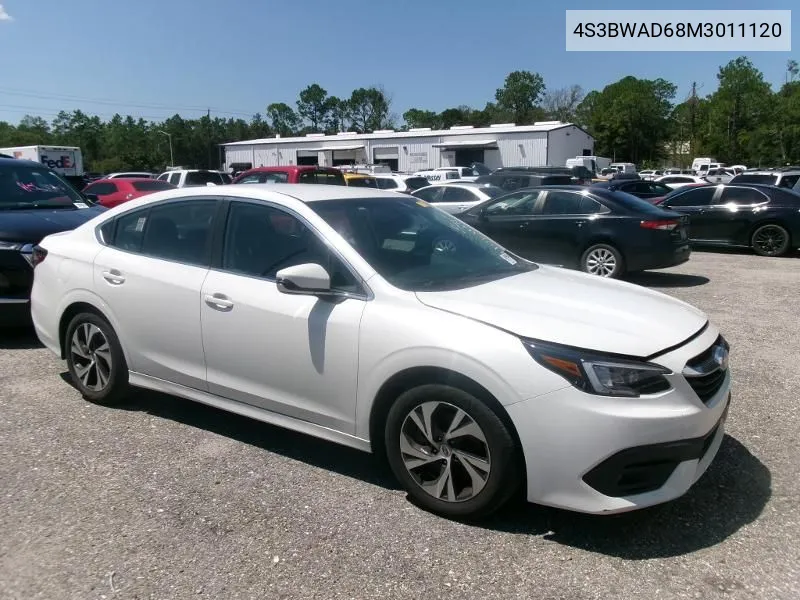 2021 Subaru Legacy Premium VIN: 4S3BWAD68M3011120 Lot: 40226054