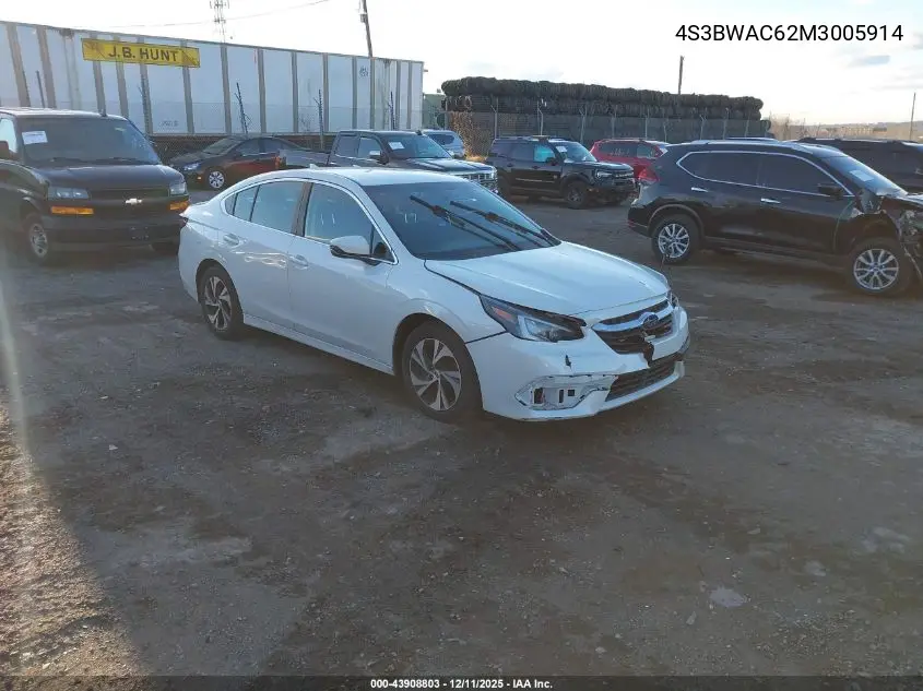 4S3BWAC62M3005914 2021 Subaru Legacy Premium
