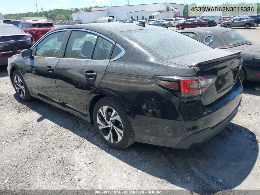 4S3BWAD62N3018386 2022 Subaru Legacy Premium