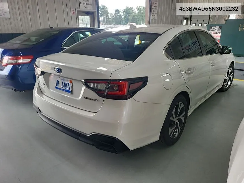 2022 Subaru Legacy Premium VIN: 4S3BWAD65N3002232 Lot: 40082558