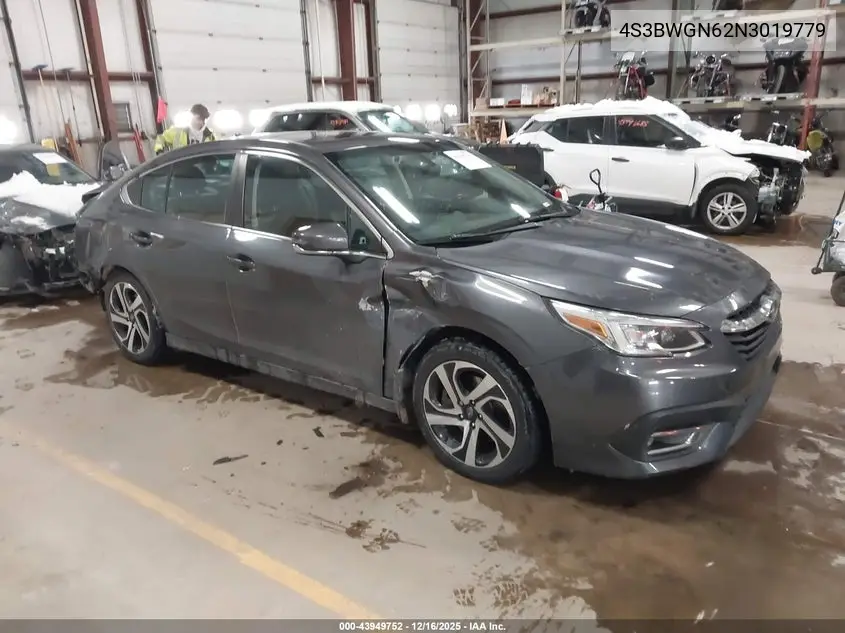 4S3BWGN62N3019779 2022 Subaru Legacy Limited Xt