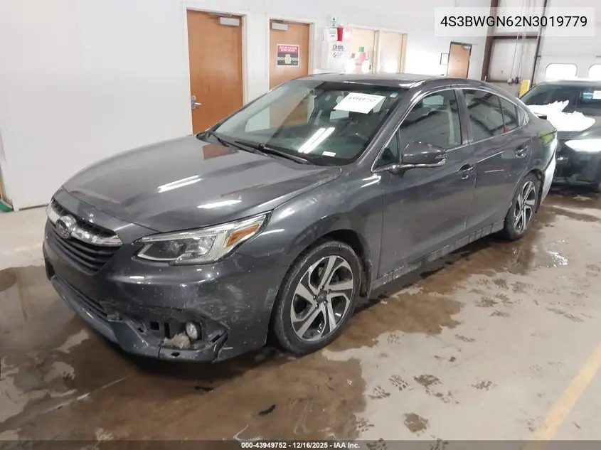 4S3BWGN62N3019779 2022 Subaru Legacy Limited Xt
