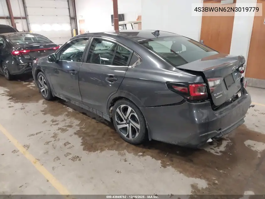 4S3BWGN62N3019779 2022 Subaru Legacy Limited Xt