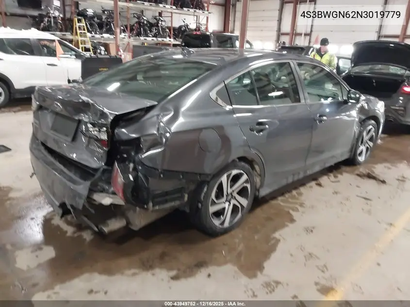 4S3BWGN62N3019779 2022 Subaru Legacy Limited Xt