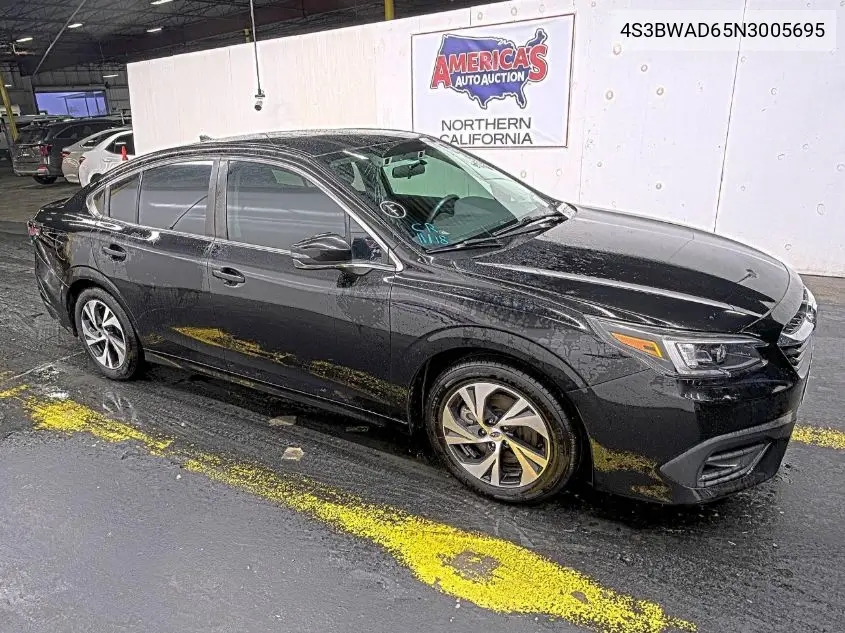 2022 Subaru Legacy Premium VIN: 4S3BWAD65N3005695 Lot: 44288711