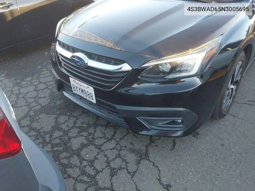 2022 Subaru Legacy Premium VIN: 4S3BWAD65N3005695 Lot: 44288711
