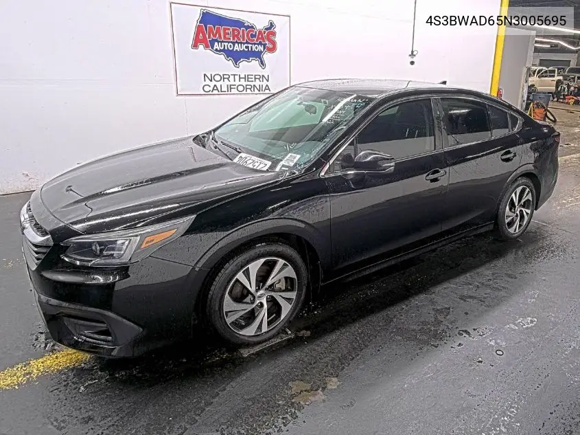 2022 Subaru Legacy Premium VIN: 4S3BWAD65N3005695 Lot: 44288711