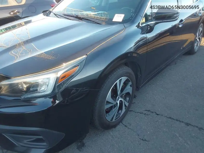 2022 Subaru Legacy Premium VIN: 4S3BWAD65N3005695 Lot: 44288711