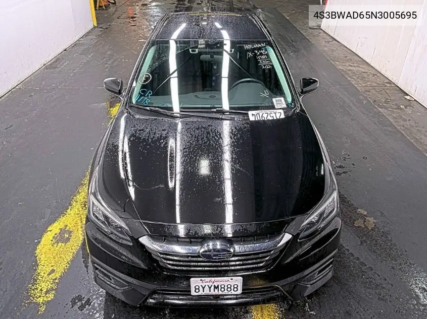 2022 Subaru Legacy Premium VIN: 4S3BWAD65N3005695 Lot: 44288711