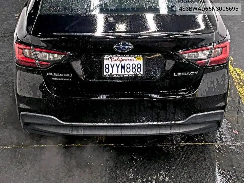 2022 Subaru Legacy Premium VIN: 4S3BWAD65N3005695 Lot: 44288711