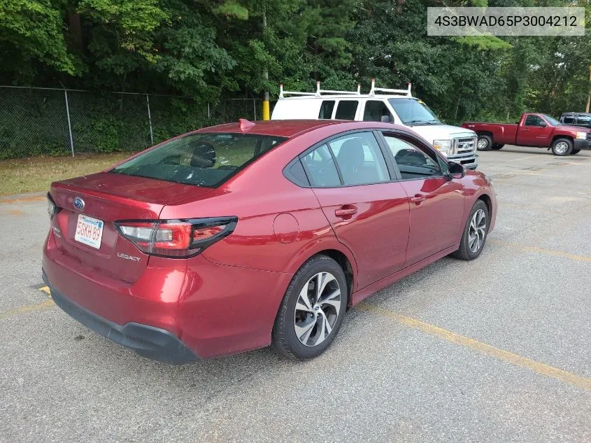 4S3BWAD65P3004212 2023 Subaru Legacy Premium