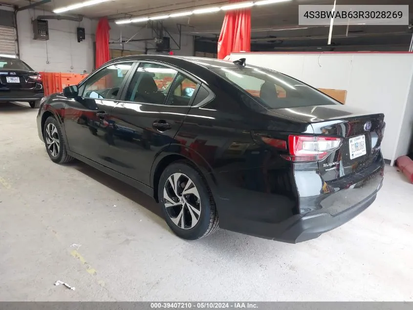 2024 Subaru Legacy VIN: 4S3BWAB63R3028269 Lot: 39407210