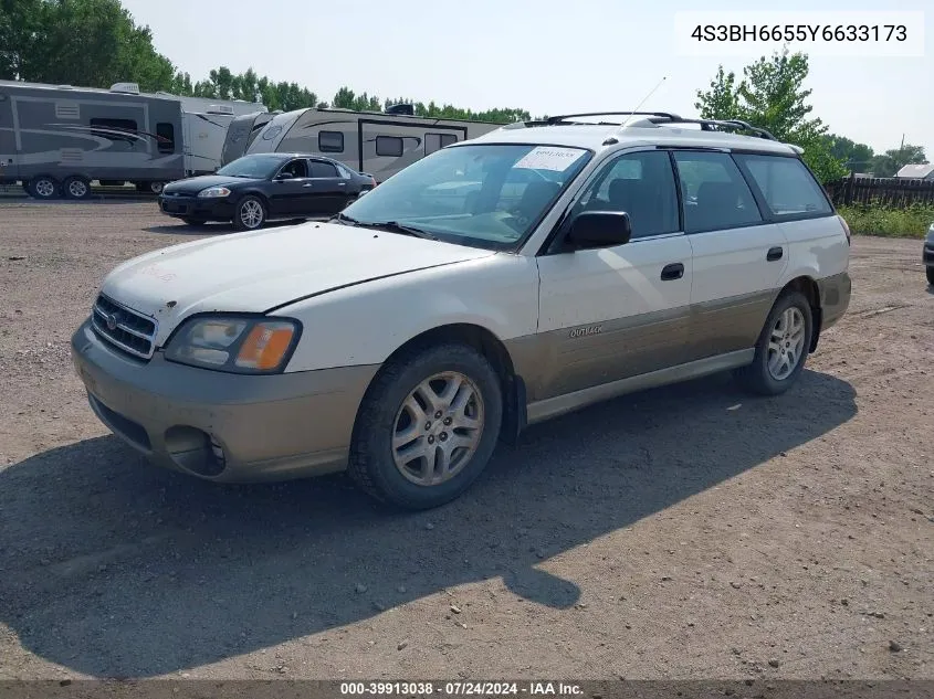 2000 Subaru Outback Outback VIN: 4S3BH6655Y6633173 Lot: 39913038