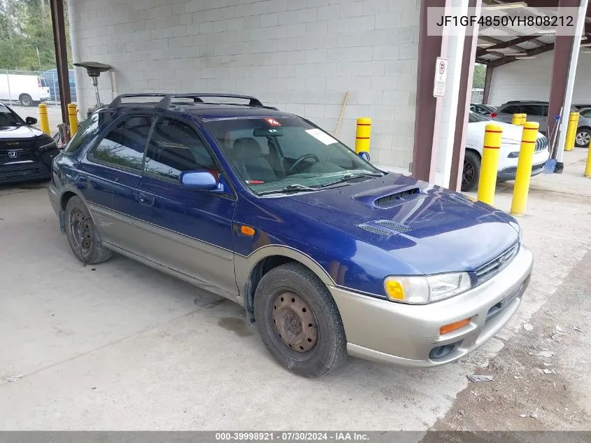 2000 Subaru Outback VIN: JF1GF4850YH808212 Lot: 39998921