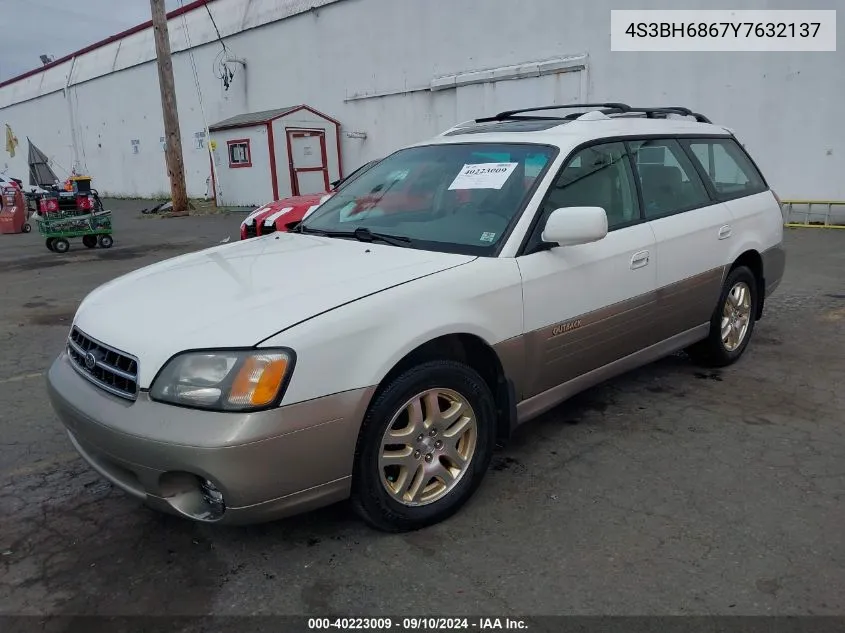 2000 Subaru Outback Limited VIN: 4S3BH6867Y7632137 Lot: 40223009