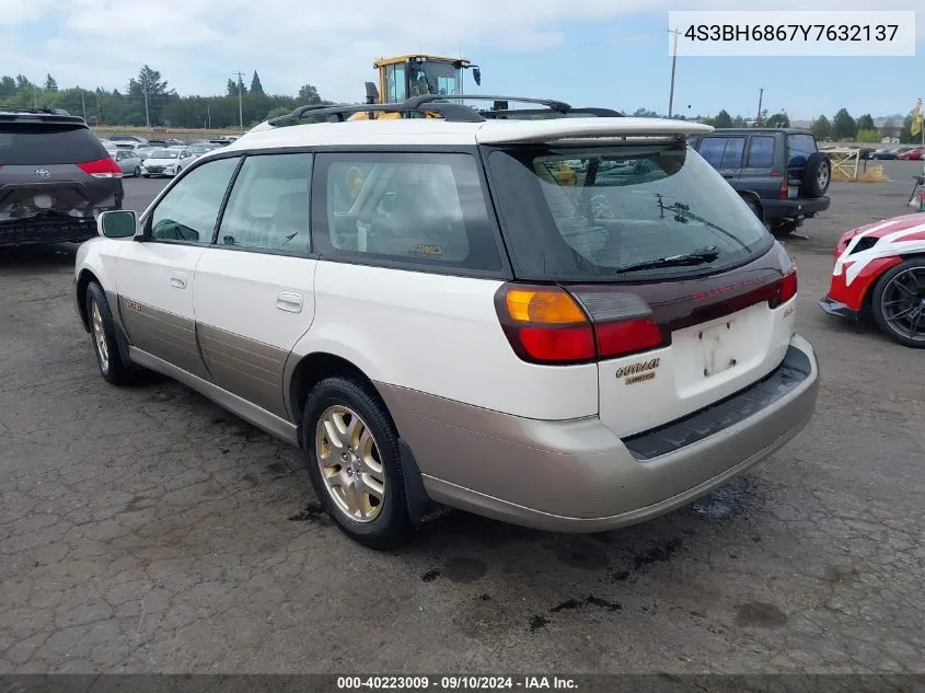 2000 Subaru Outback Limited VIN: 4S3BH6867Y7632137 Lot: 40223009