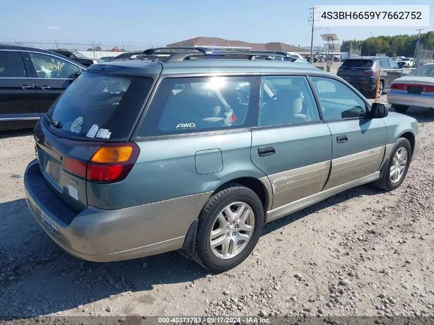 2000 Subaru Outback VIN: 4S3BH6659Y7662752 Lot: 40371783