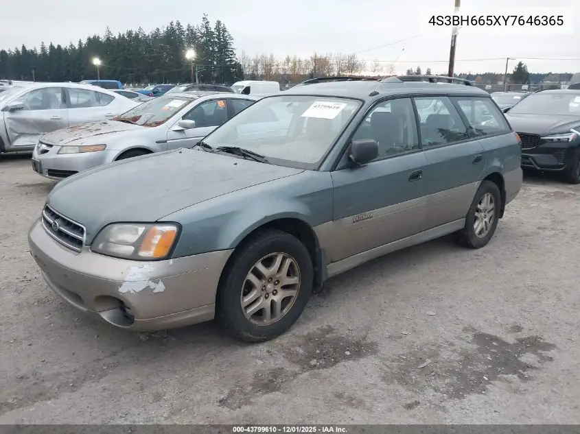 4S3BH665XY7646365 2000 Subaru Outback