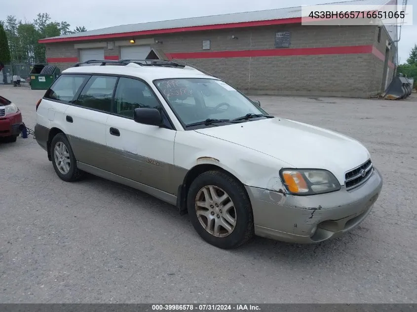 2001 Subaru Outback Outback VIN: 4S3BH665716651065 Lot: 39986578