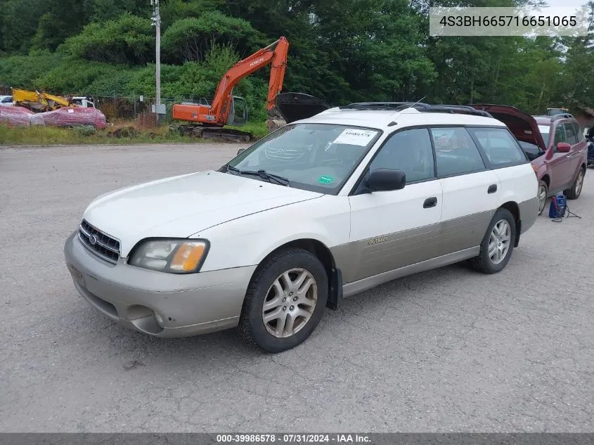 2001 Subaru Outback Outback VIN: 4S3BH665716651065 Lot: 39986578