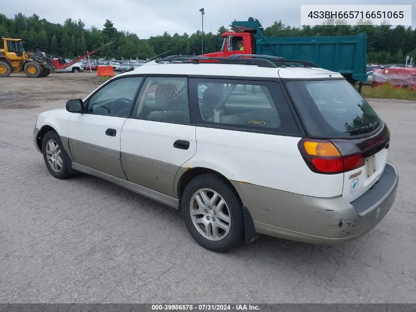 2001 Subaru Outback Outback VIN: 4S3BH665716651065 Lot: 39986578