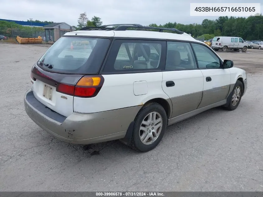 2001 Subaru Outback Outback VIN: 4S3BH665716651065 Lot: 39986578