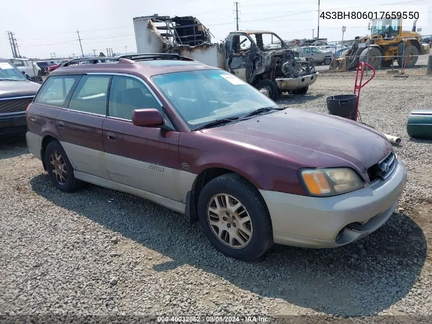 2001 Subaru Outback H6-3.0 VIN: 4S3BH806017659550 Lot: 40032062