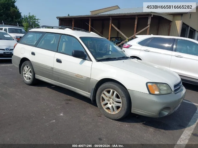 2001 Subaru Outback VIN: 4S3BH665816665282 Lot: 40071295