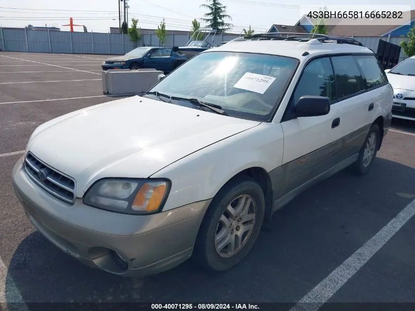 2001 Subaru Outback VIN: 4S3BH665816665282 Lot: 40071295