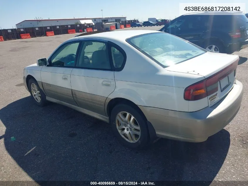 2001 Subaru Outback Limited VIN: 4S3BE686817208142 Lot: 40095659