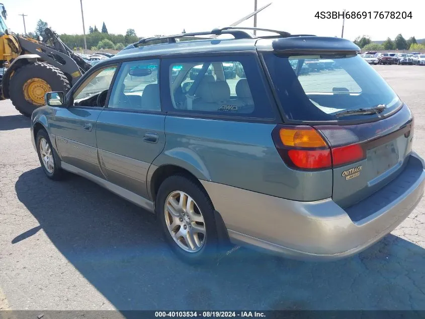 2001 Subaru Outback Limited VIN: 4S3BH686917678204 Lot: 40103534