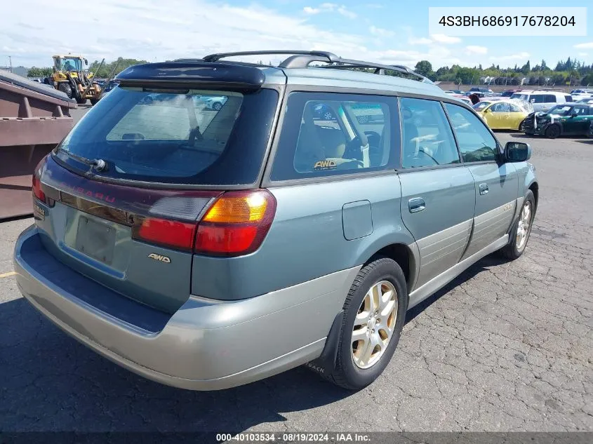 2001 Subaru Outback Limited VIN: 4S3BH686917678204 Lot: 40103534