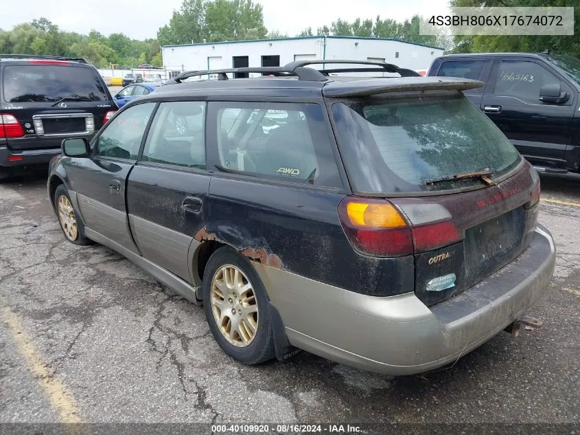 2001 Subaru Outback H6-3.0 VIN: 4S3BH806X17674072 Lot: 40109920