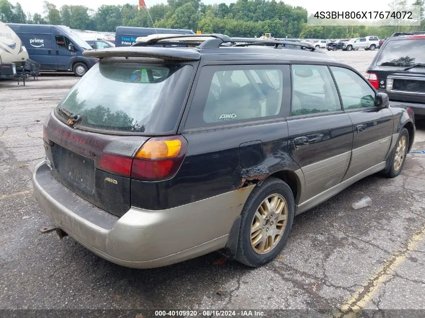 2001 Subaru Outback H6-3.0 VIN: 4S3BH806X17674072 Lot: 40109920