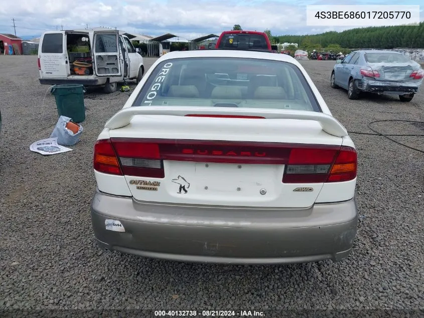 2001 Subaru Outback Limited VIN: 4S3BE686017205770 Lot: 40132738