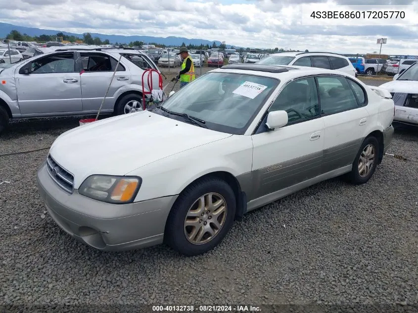 2001 Subaru Outback Limited VIN: 4S3BE686017205770 Lot: 40132738