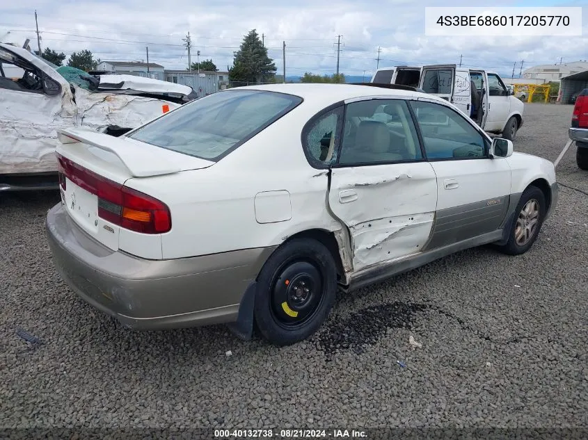 2001 Subaru Outback Limited VIN: 4S3BE686017205770 Lot: 40132738