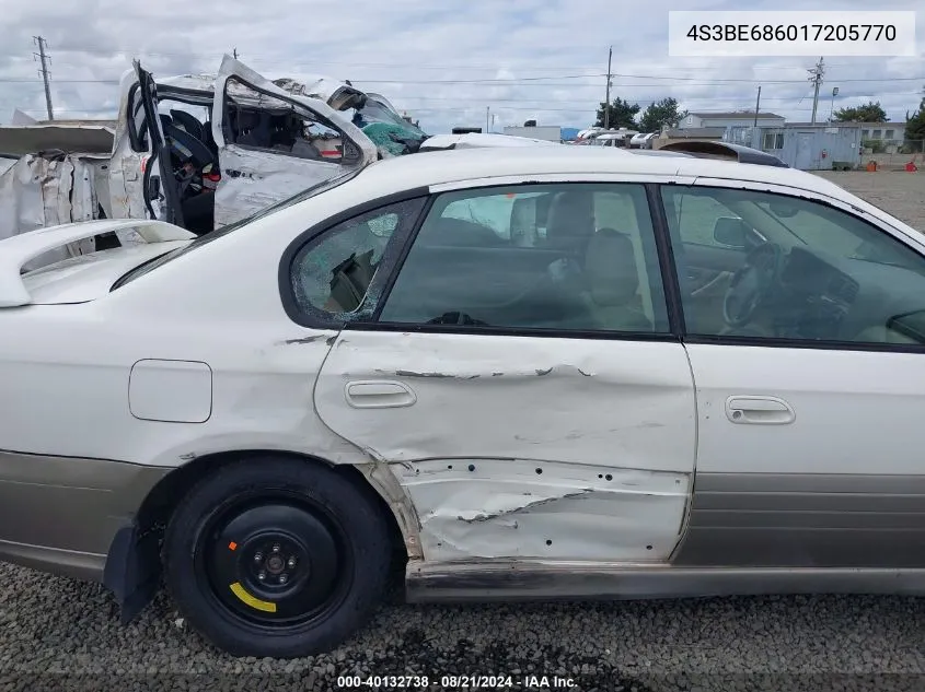 2001 Subaru Outback Limited VIN: 4S3BE686017205770 Lot: 40132738