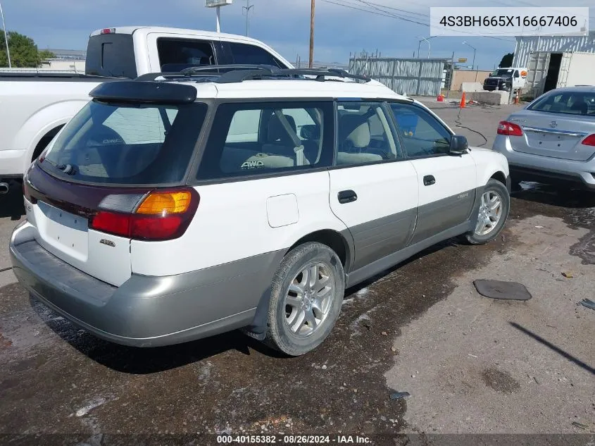 2001 Subaru Outback VIN: 4S3BH665X16667406 Lot: 40155382