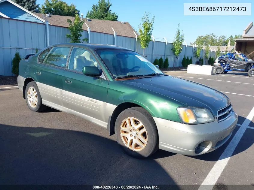 2001 Subaru Outback Limited VIN: 4S3BE686717212473 Lot: 40226343