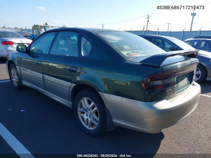 2001 Subaru Outback Limited VIN: 4S3BE686717212473 Lot: 40226343