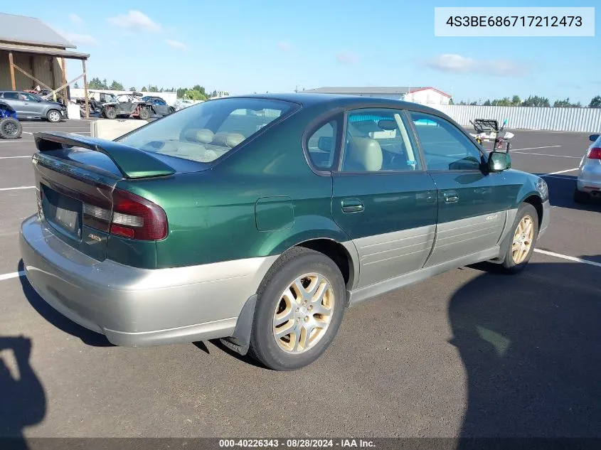 2001 Subaru Outback Limited VIN: 4S3BE686717212473 Lot: 40226343