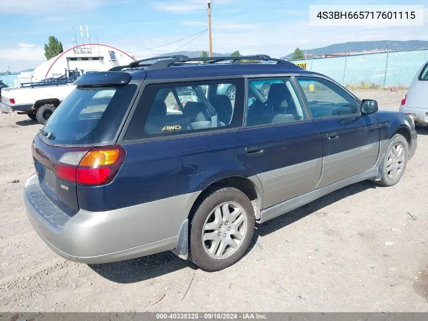 4S3BH665717601115 2001 Subaru Outback