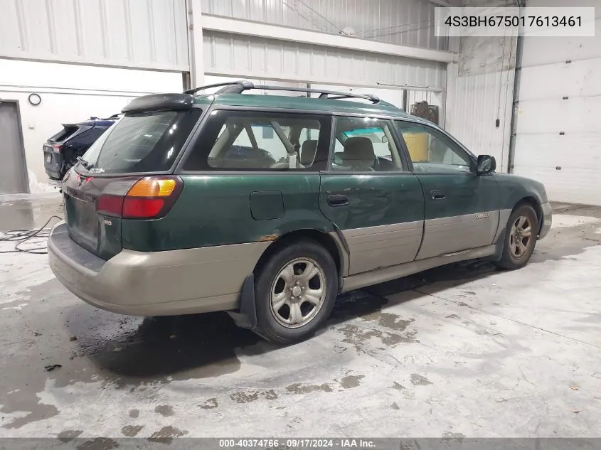 2001 Subaru Outback VIN: 4S3BH675017613461 Lot: 40374766