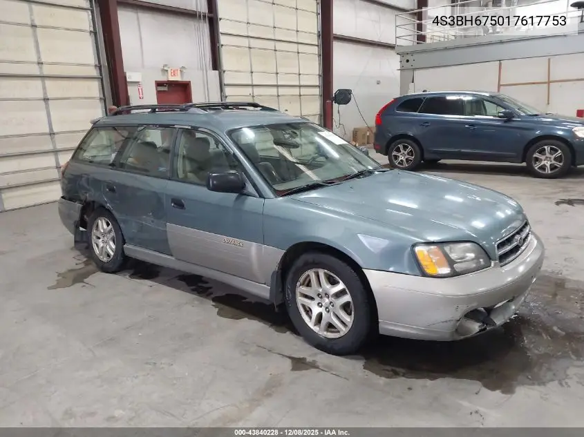 4S3BH675017617753 2001 Subaru Outback