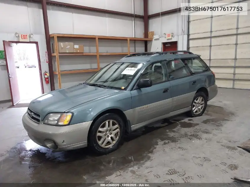 4S3BH675017617753 2001 Subaru Outback