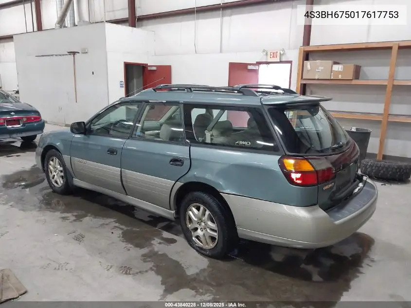 4S3BH675017617753 2001 Subaru Outback