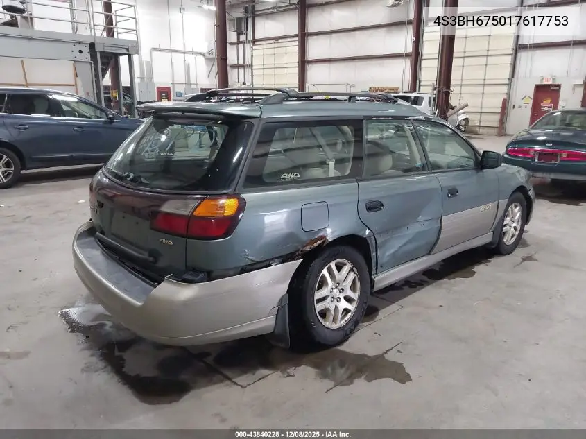 4S3BH675017617753 2001 Subaru Outback